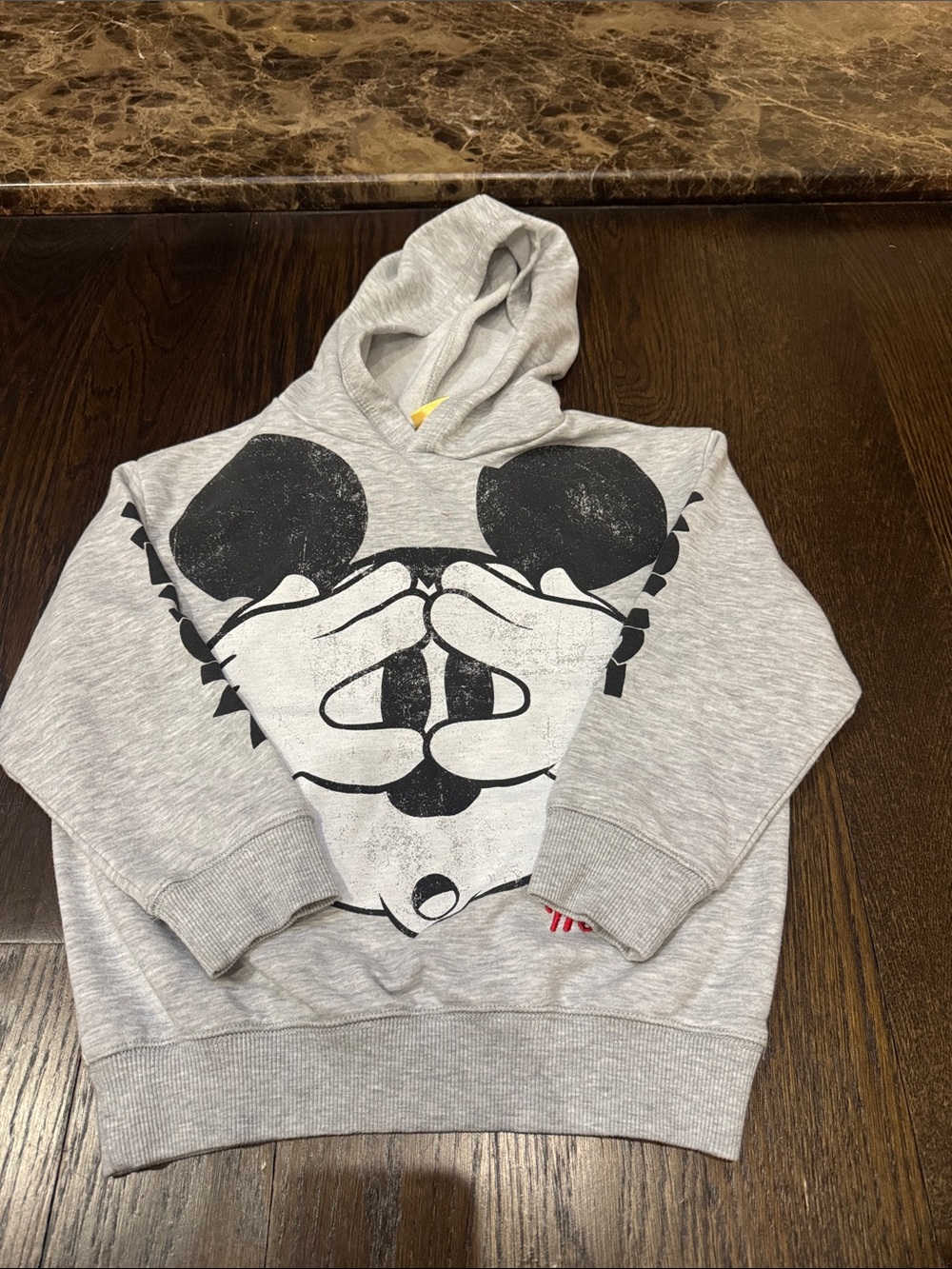 Kids Grey Hoodie with micky mouse Graphic